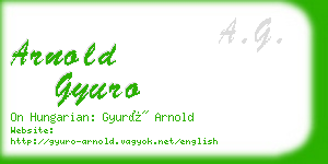 arnold gyuro business card